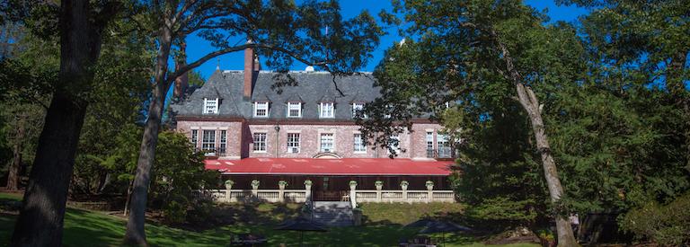 A view of the rear porch of Endicott House